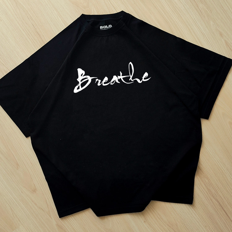 تیشرت اورسایز یونیسکس برند بولد مدل Breathe مونالیزا جنس پنبه سوپر